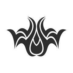 Abstract illustration - black simple element for design