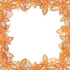 Frame for your letters, postcards, poster or banner. Autumn colo