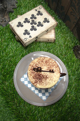 Tiramisu Cake in a White Chocolate Cup  (Alice in Wonderland The