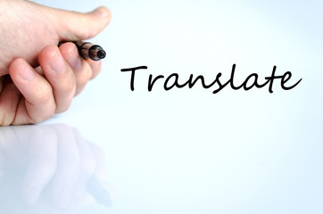 Translate text concept