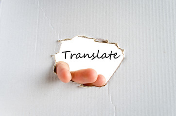 Translate text concept