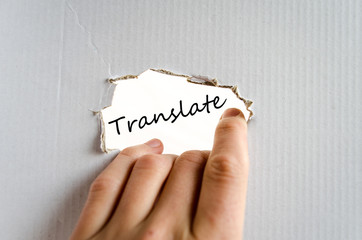Translate text concept