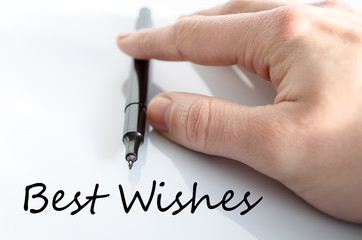 Best wishes text concept
