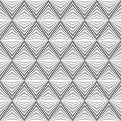 Vector seamless texture. Modern abstract background. Net volume of lozenges.
