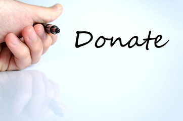 Donate text concept