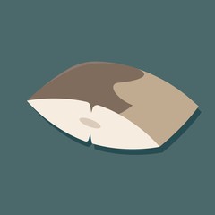 vector mackerel icon, flat design with shadow