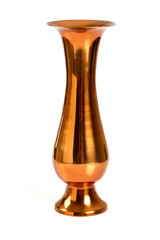 copper vase isolated on white