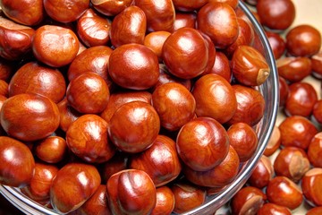 Detail of chestnuts