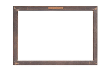 wood frame isolated on white background.