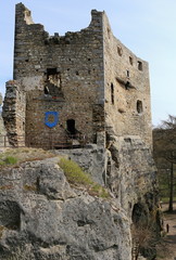 Fototapeta na wymiar Ruined castle tower