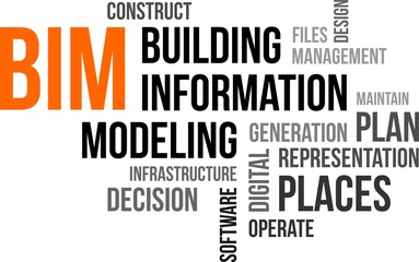 Fototapeta premium word cloud - bim