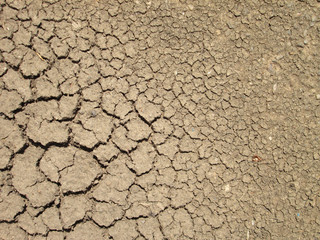 crack on dry soil  background