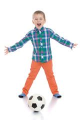 boy with a soccer ball