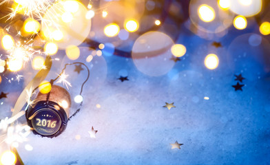 art Christmas and 2016 New year party background