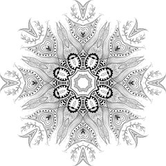 Mandala. Round Ornament Pattern. Snowflake