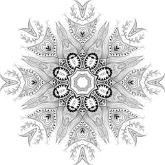 Mandala. Round Ornament Pattern. Snowflake
