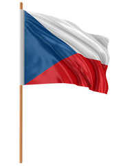 Fototapeta na wymiar 3D Czech flag (clipping path included)