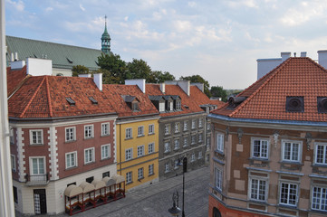 Fototapeta na wymiar Mostowa and Freta street in Warsaw