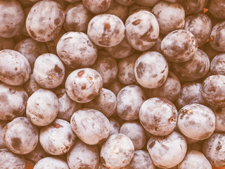 Retro looking Prune fruits background