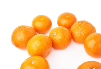 Surface covered with multiple ripe fresh juicy tangerines