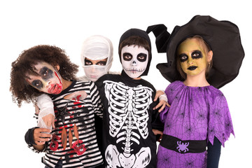 Fototapeta premium Kids in Halloween costumes