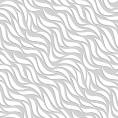 White vector wavy seamless pattern. Abstract background for invitations etc.