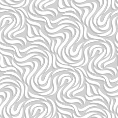 White vector abstract seamless pattern. Wavy background for invitations etc.