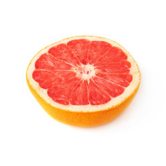 Obraz na płótnie Canvas Dried grapefruit cut in half isolated over the white background