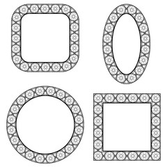 Set of Circle Decorative Frames