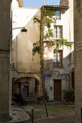 street in the historic town of Avignon, France