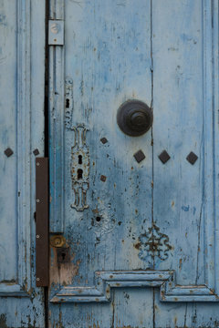 door in the ancient Roman city of Arles, France