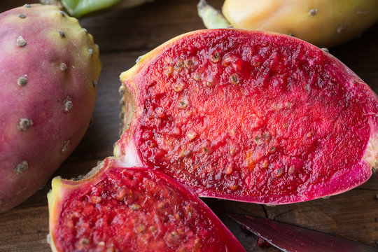 Prickly Pear, Sliced Open