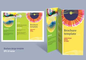Brochure, booklet z-fold layout. Editable design template - 91918127