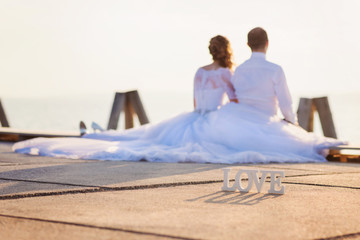 Beautiful wedding couple