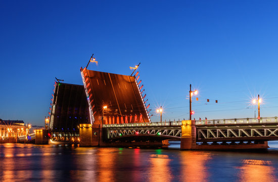 Palace bridge in Saint Petersburg