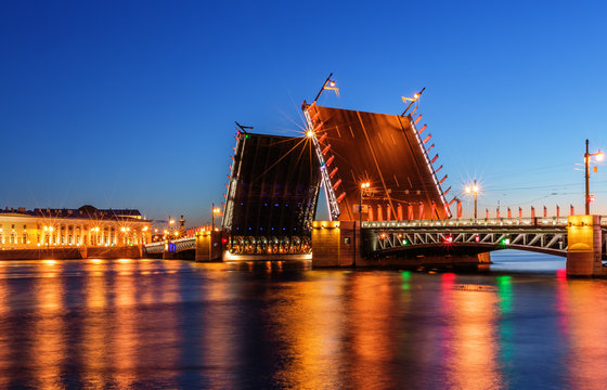 Palace bridge in Saint Petersburg