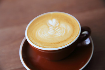 coffee on wood background