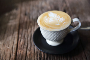 coffee on wood background