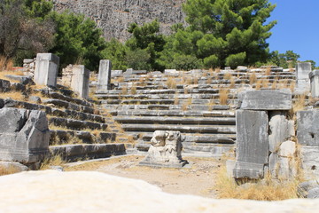 Priene ruins of an ancient antique city in Turkey