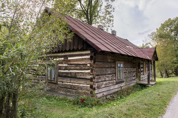 Fototapeta na wymiar Traditional old wooden house, Poland