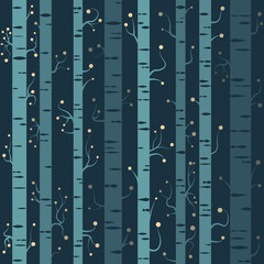 Bäume Wald Winter Nacht Hintergrund Muster nahtlos Vektor