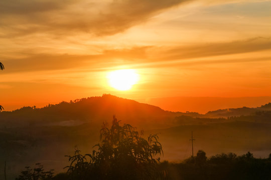 Fototapeta Sunshine in the morning at Khaoko in Thailand.