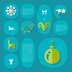 Christmas flat infographic