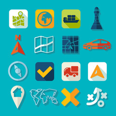 Set of navigation icons