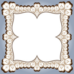 Bandana design pattern and frame vector