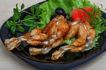 Fried frog legs