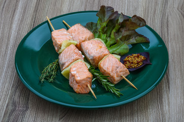 Salmon skewer