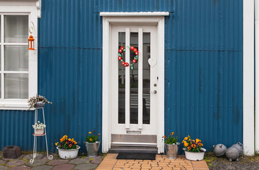 Typical Icelandic house entrance