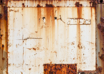 Weathered metal home walls vintage and rusted