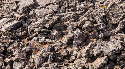 Crumbled volcanic rock